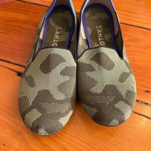 Rothy’s Loafer Slip-On Camo Shoes - Olive Green Women Size 10